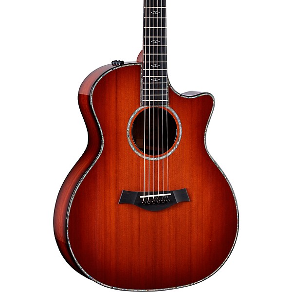 Taylor Custom Sinker Redwood-Red Ironbark Grand Auditorium Acoustic-Electric Guitar Shaded Edge Burst