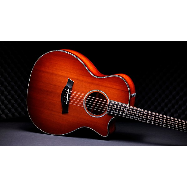 Taylor Custom Sinker Redwood-Red Ironbark Grand Auditorium Acoustic-Electric Guitar Shaded Edge Burst