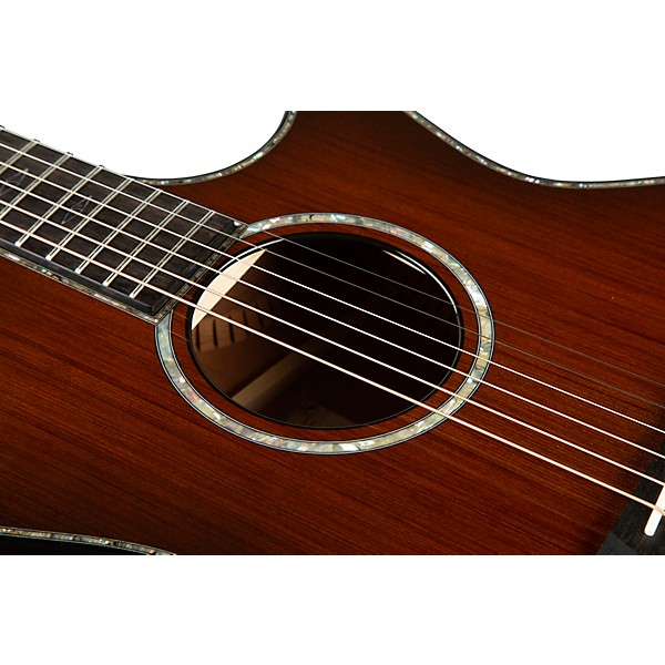 Taylor Custom Sinker Redwood-Red Ironbark Grand Auditorium Acoustic-Electric Guitar Shaded Edge Burst