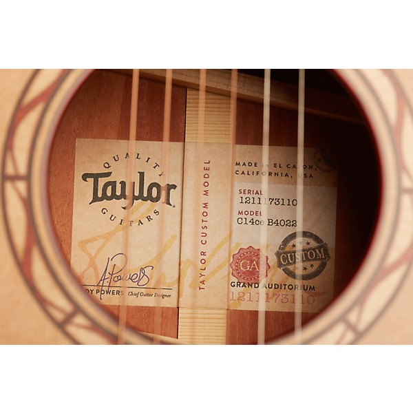 Taylor Custom Red Western Cedar-Red Ironbark Grand Auditorium Acoustic-Electric Guitar Red Mahogany