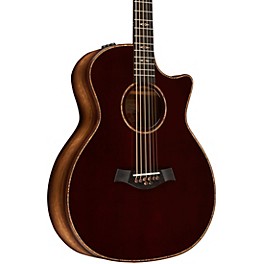 Taylor Custom Lutz Spruce-Black Limba Baritone 8-String Grand Auditorium Acoustic-Electric Guitar Chocolate Burgundy