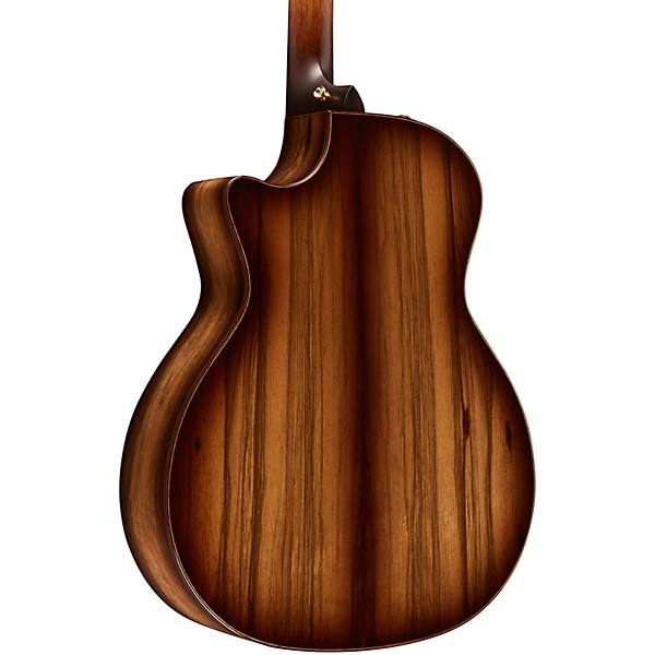 Taylor Custom Lutz Spruce-Black Limba Baritone 8-String Grand Auditorium Acoustic-Electric Guitar Chocolate Burgundy