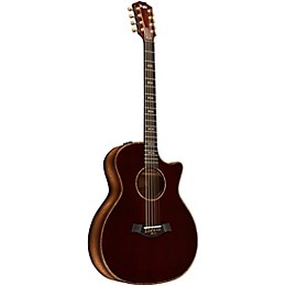 Taylor Custom Lutz Spruce-Black Limba Baritone 8-String Grand Auditorium Acoustic-Electric Guitar Chocolate Burgundy