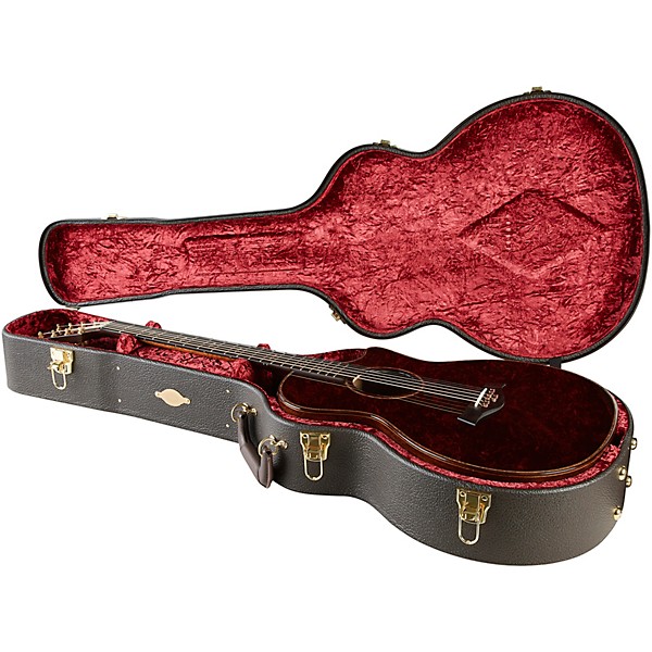 Taylor Custom Lutz Spruce-Black Limba Baritone 8-String Grand Auditorium Acoustic-Electric Guitar Chocolate Burgundy