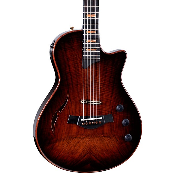 Taylor Custom T5z Figured Walnut-Urban Ash Acoustic-Electric Guitar Shaded Edge Burst