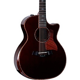 Taylor Custom Western Red Cedar-East Indian Rosewood Grand Auditorium Acoustic-Electric Guitar Brown Sugar Mocha