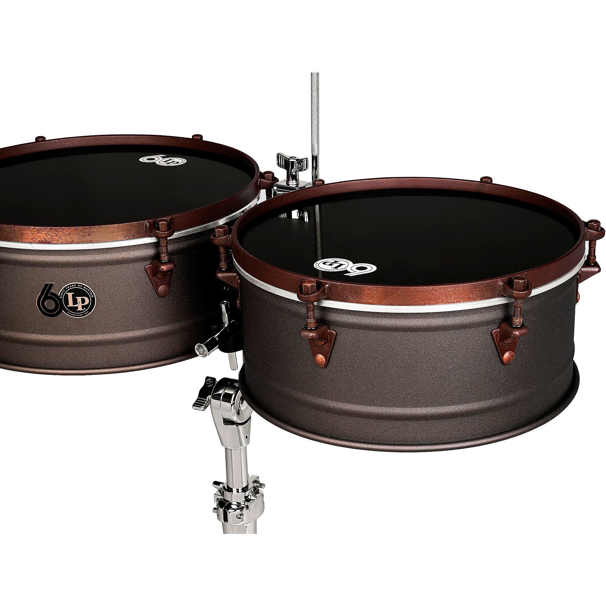 LP LP 60th Anniversary Timbales With Rustic Bronze hardware 14 in