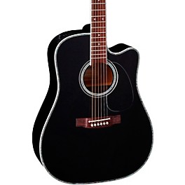 Takamine EF341DX Dreadnought Cutaway Acoustic-Electric Guitar Black