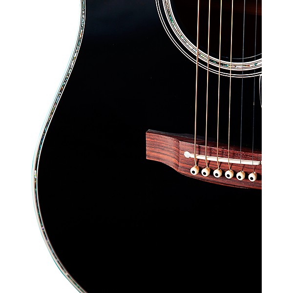 Takamine EF341DX Dreadnought Cutaway Acoustic-Electric Guitar Black