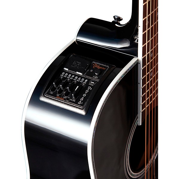 Takamine EF341DX Dreadnought Cutaway Acoustic-Electric Guitar Black