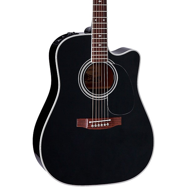 Takamine EF341SC Pro Series Dreadnought Cutaway Acoustic-Electric Guitar Black