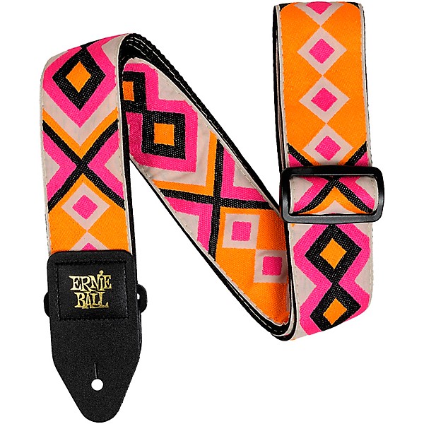 Ernie Ball Classic Jacquard Polypro Guitar Strap Pink Diamond 2 in.