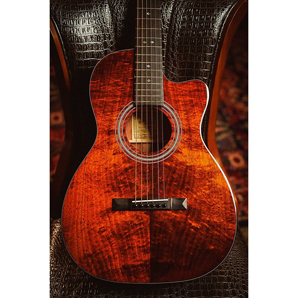 Recording King RP2-729-C Tonewood Reserve Koa 00 Cutaway Acoustic Guitar Natural