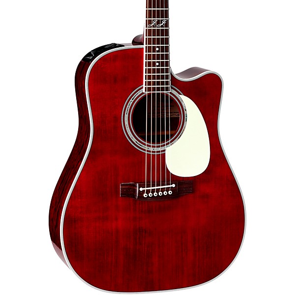 Takamine JJ325SRC John Jorgenson Signature Dreadnought Acoustic-Electric Guitar Red Satin