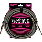 Ernie Ball Braided Instrument Cable Straight/Straight 18 ft. Silver Fox thumbnail