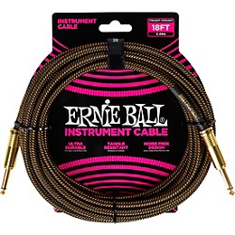 Ernie Ball Braided Instrument Cable Straight/Straight 18 ft. Pay Dirt