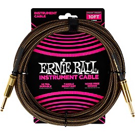 Ernie Ball Braided Instrument Cable Straight/Straigh... Ernie Ball Braided Instrument Cable Straight/Straight 10 ft. Pay Dirt