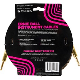 Ernie Ball Braided Instrument Cable Straight/Straight 10 ft. Pay Dirt