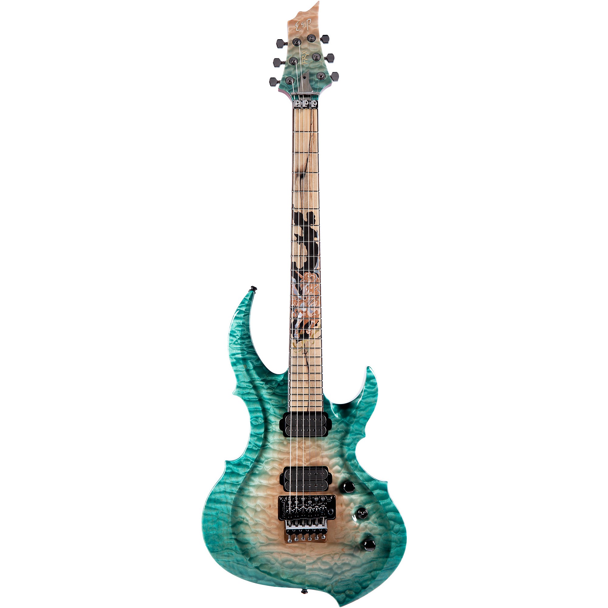 Platinum ESP FRX CTM FR Electric Guitar Apex Green Burst