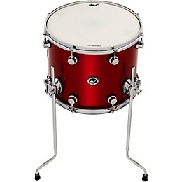 DW DWe Wireless Acoustic/Electronic Convertible Floor Tom with Legs 14 x 12 in. Lacquer Custom Specialty Black Cherry Metallic