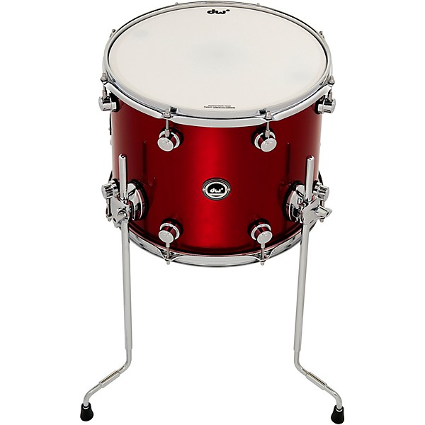 DW DWe Wireless Acoustic/Electronic Convertible Floor Tom with Legs 14 x 12 in. Lacquer Custom Specialty Black Cherry Meta...