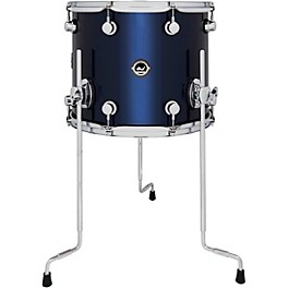 ... DW DWe Wireless Acoustic/Electronic Convertible Floor Tom with Legs 14 x 12 in. Lacquer Custom Specialty Midnight Blue Metallic