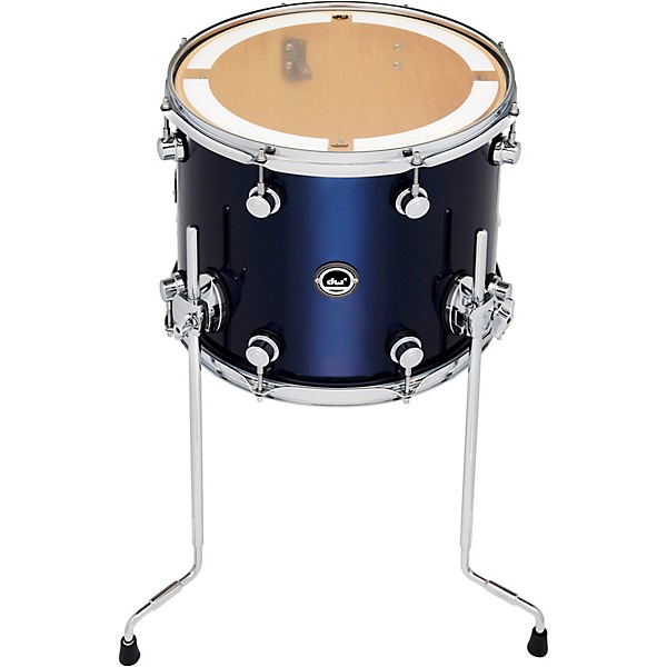 DW DWe Wireless Acoustic/Electronic Convertible Floor Tom with Legs 14 x 12 in. Lacquer Custom Specialty Midnight Blue Met...
