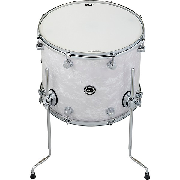 DW DWe Wireless Acoustic/Electronic Convertible Floor Tom with Legs 16 x 14 in. Finish Ply White Marine Pearl