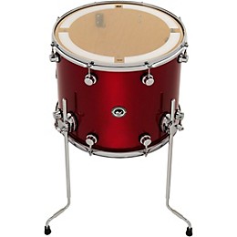 DW DWe Wireless Acoustic/Electronic Convertible Floor Tom with Legs 16 x 14 in. Lacquer Custom Specialty Black Cherry Metallic