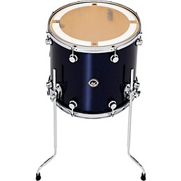 DW DWe Wireless Acoustic/Electronic Convertible Floor Tom with Legs 16 x 14 in. Lacquer Custom Specialty Midnight Blue Metallic