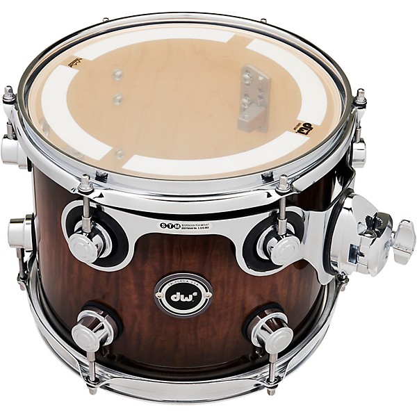 DW DWe Wireless Acoustic/Electronic Convertible Tom with STM 10 x 8 in. Exotic Curly Maple Black Burst