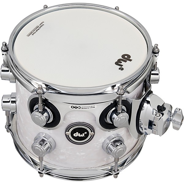 DW DWe Wireless Acoustic/Electronic Convertible Tom with STM 8 x 7 in. Finish Ply White Marine Pearl