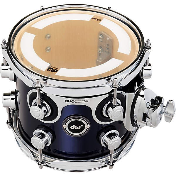 DW DWe Wireless Acoustic/Electronic Convertible Tom with STM 8 x 7 in. Lacquer Custom Specialty Midnight Blue Metallic