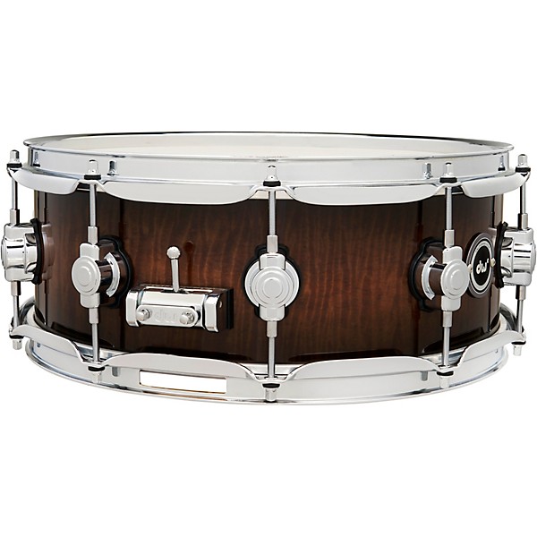 DW DWe Wireless Acoustic/Electronic Convertible Snare Drum 14 x 5 in. Exotic Curly Maple Black Burst