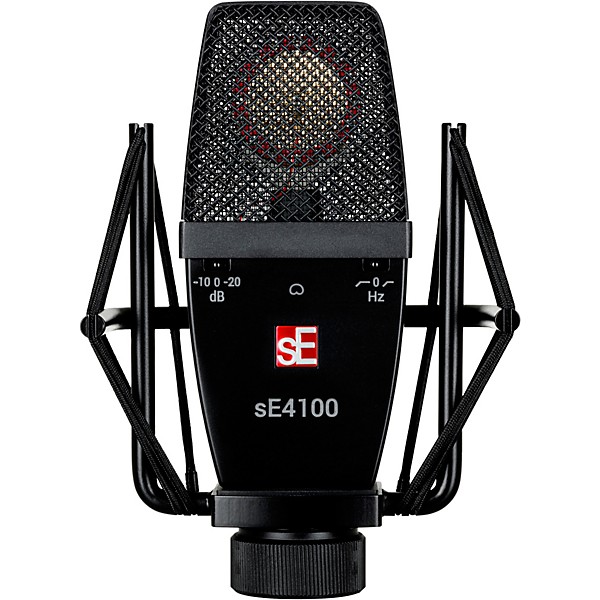 sE Electronics sE 4100 Large Diaphragm Cardioid Condenser Microphone w/Mount and Case Black