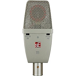 sE Electronics sE T1 Large Diaphragm Condenser Cardioid Microphone w/Mount and Case Titanium