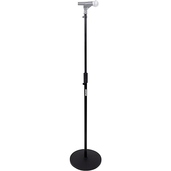 Shure Round Base Mic Stand with Standard Height Adjustable Twist Clutch - 10" Base Black