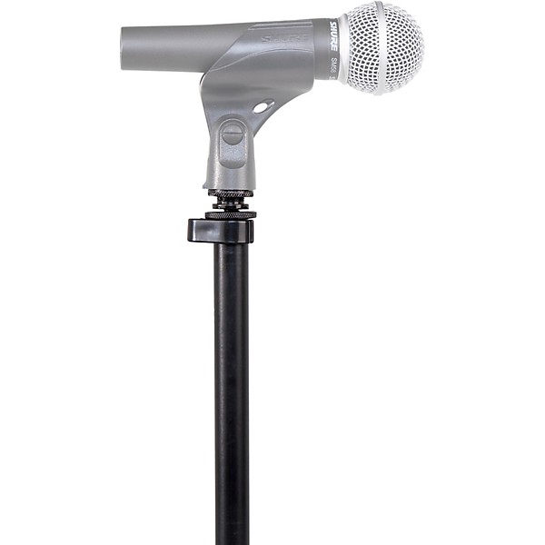 Shure Round Base Mic Stand with Standard Height Adjustable Twist Clutch - 10" Base Black