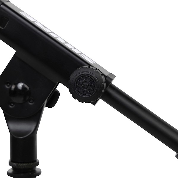 Shure Deluxe Tripod Mic Stand with Telescoping Boom and Pistol Grip One-Handed Clutch Black