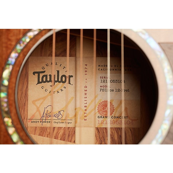 Taylor PS12ce 12-Fret Grand Concert Acoustic-Electric Guitar Shaded Edge Burst