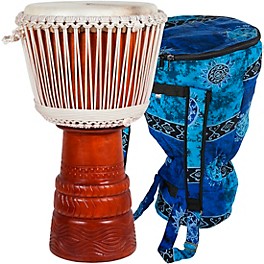 X8 Drums Ivory Elite Professional Djembe Drum with Bag & Lessons 14 in.