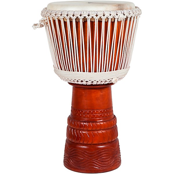 X8 Drums Ivory Elite Professional Djembe Drum with Bag & Lessons 14 in.