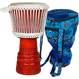 X8 Drums Ivory Elite Professional Djembe Drum with Bag & Lessons 10 in.