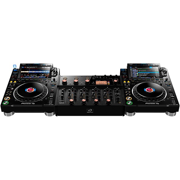 AlphaTheta EUPHONIA Professional 4-Channel Rotary Mixer with CDJ-3000 Professional DJ Media Player Pair