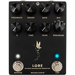 Walrus Audio Lore Reverse Soundscape Generator Delay/Reverb/Pitch/Modulation Effects Pedal Black