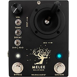 Walrus Audio Melee Wall of Noise Reverb and Distortion Effects Pedal Black