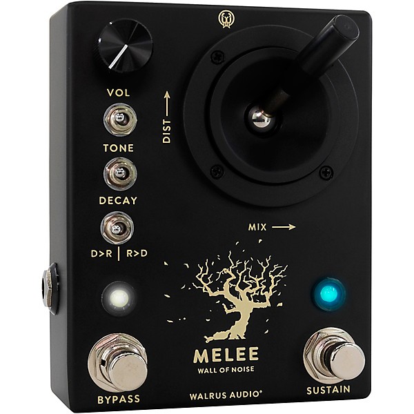 Walrus Audio Melee Wall of Noise Reverb and Distortion Effects Pedal Black