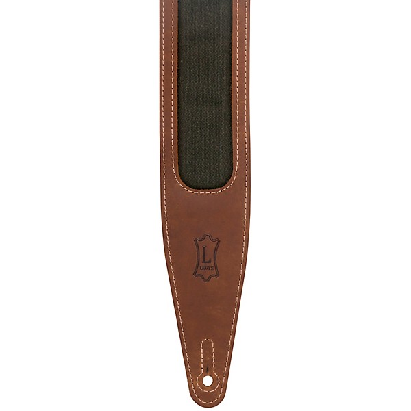 Levy's Voyager Pro Leather Guitar Strap Green 2.5 in.