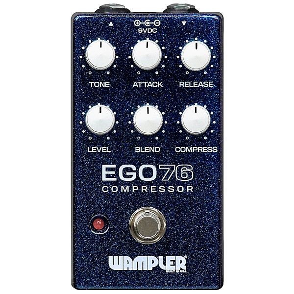 Wampler Ego 76 Compressor Effects Pedal Blue Sparkle