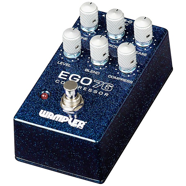 Wampler Ego 76 Compressor Effects Pedal Blue Sparkle